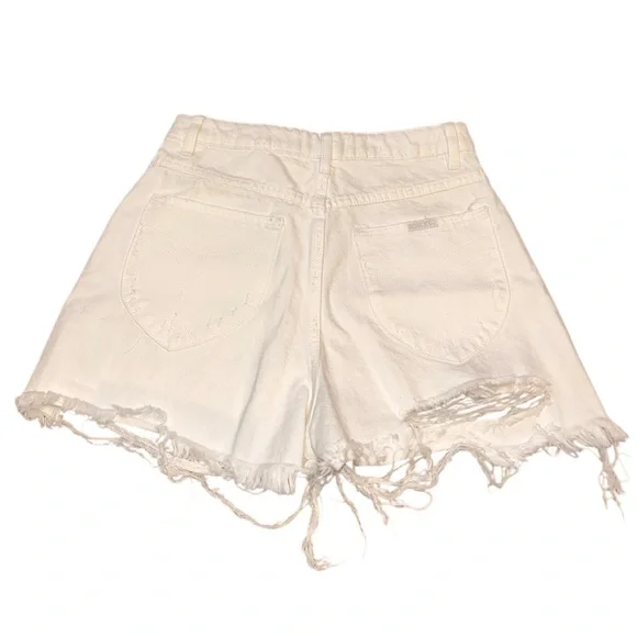 Rolla's Duster Shorts High Rise Slim Layla White Size 26 - Picture 3 of 8